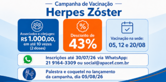 APACEF celebra 46º aniversário com palestra e campanha de vacinação contra a Herpes Zóster