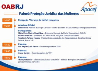 Últimos dias para se inscrever no evento da APACEF e OABRJ: A Proteção Jurídica das Mulheres